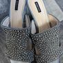 silver womens Wedges sandals Image 5