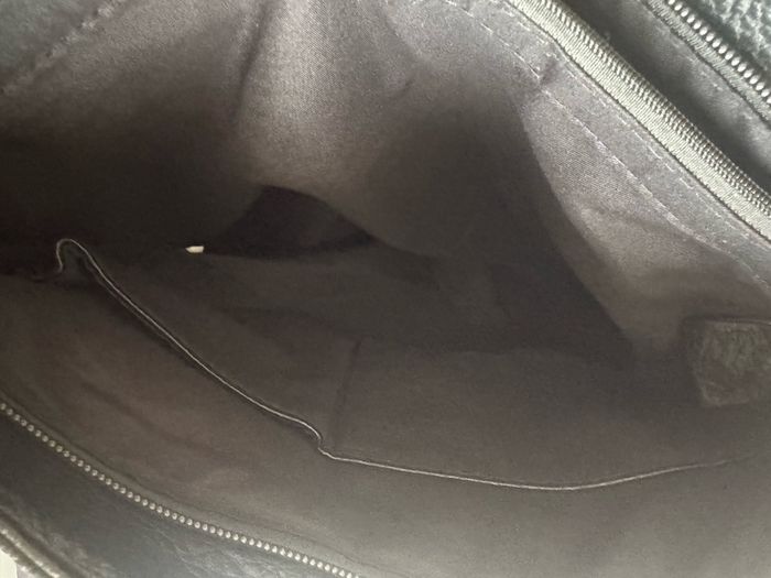 Black leather bag