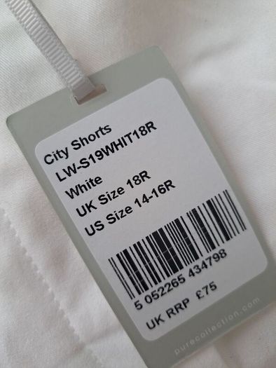 White Shorts uk16 new