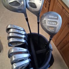 Mens Golf Clubs.Set Of Wilson Mens Right Handed Golf Clubs In Wilson Golf Bag. Collect In Dublin Or Receive Via Post.