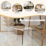 Clear Acrylic U Shaped End Table, Transparent Perspex Plastic Shower Stool, Stylish Modern Coffee Table with Rounded Edges, Waterproof Shower Bench for Small Spaces Bedroom, Living Room (30 20 22cm) Image 5