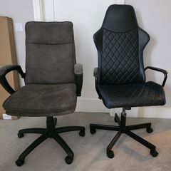 Harvey Norman desk plus two office chairs