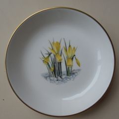Royal Worcester China, Trinket dish, Daffodils design, Ceramics, Trinket dish,