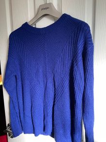 Dorothy Perkins Cobalt Royal Blue Chevron Knit Jumper