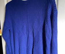 Dorothy Perkins Cobalt Royal Blue Chevron Knit Jumper