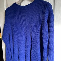 Dorothy Perkins Cobalt Royal Blue Chevron Knit Jumper