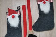 Christmas stockings and Santa legs