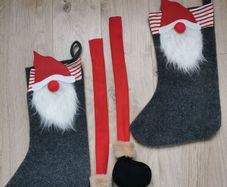 Christmas stockings and Santa legs