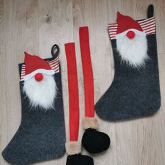 Christmas stockings and Santa legs