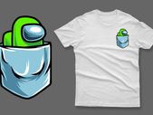 Lime green impostor in the pocket among us t-shirt imposter among us t-shirt impostor t-shirt
