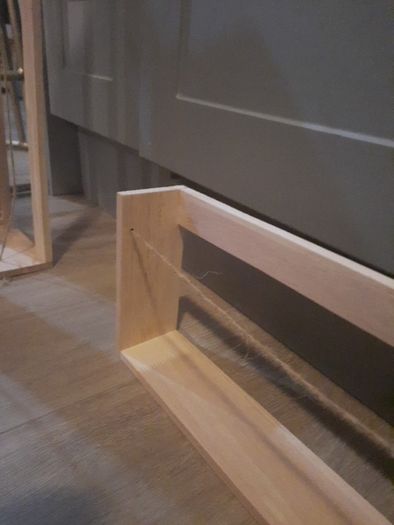 wooden spice shelf