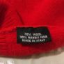 Italian designer Elisabetta Franchi wool and rabbit hair red beanie Image 3