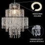 3-Tier Clear Chandelier Light Shade | Lamp Shade for Pendant Light Ceiling Light Shade Acrylic Crystal Chandelier Easy Fit Lampshades for Ceiling Lights for Living Room Bedroom Kitchen Hallway (FREE SHIPPING) Image 5