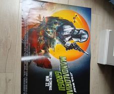 Mandalorian and grogu cinema quad poster USED!