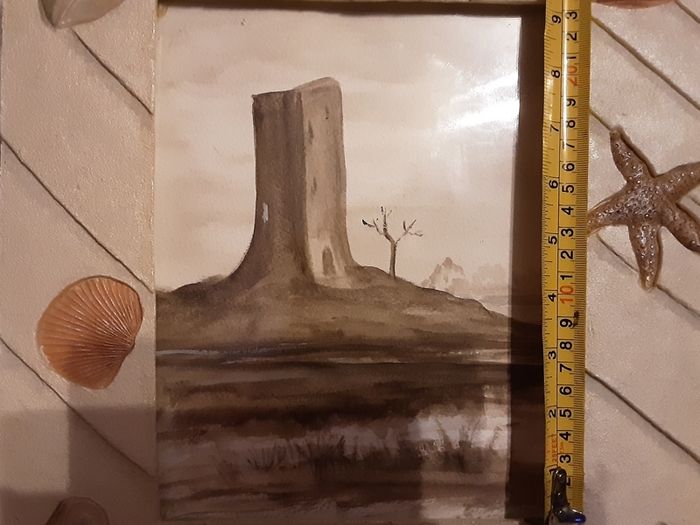 water colour picture of ferry carraig