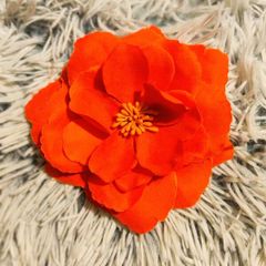 Orange Flower Hair Clip Bright, Playful & Versatile