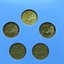 Stickman 2009 Emu 2 euro | complete German mints set | UNC 24 karat Gold plated Image 2
