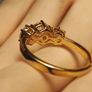 18kt Vermeil Moissanite Trinity Ring Image 5