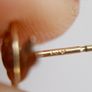 Vintage 9K Yellow Gold 375 Dolphin Pierced Earrings 0.5 grams Image 8