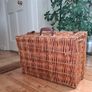 Vintage Wicker Picnic Basket Suitcase  Large Rattan Hamper  Storage Basket Image 5