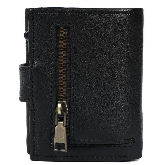 Genuine Leather Pop-Up Card Holder Wallet RFID Blocking Slim Credit Card Case