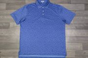 Peter Millar Patterned Golf Polo Shirt Mens XL/XXL
