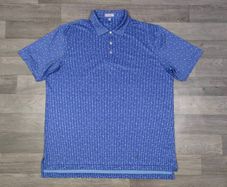 Peter Millar Patterned Golf Polo Shirt Mens XL/XXL