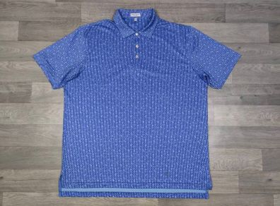 Peter Millar Patterned Golf Polo Shirt Mens XL/XXL
