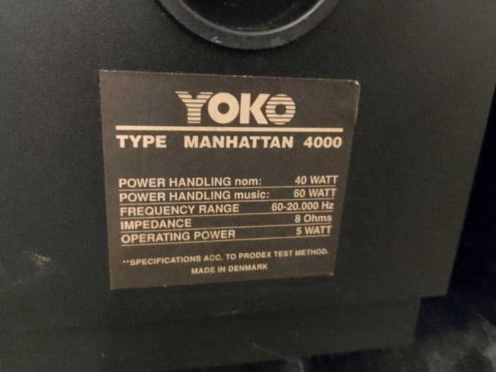 Speakers Yoko Manhattan 4000