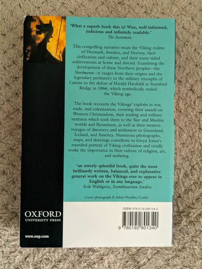 A History of the Vikings Gwyn Jones Oxford Paperback Norse History Book Nordic