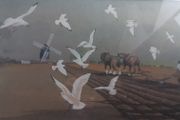 Watercolour painting.