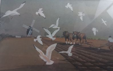 Watercolour painting.
