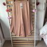 wide leg Bnwt Zara wide leg blush shade satin look medium culotte Image 2