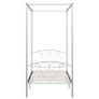 Canopy Bed Frame White Metal 90x200 cm Image 4