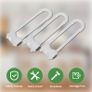 Cupboard Locks for Children & Baby Proofing for Both Cabinet Knobs and Cabinet Handles (6 Packs). U Shape Easy Slide Baby Drawer Safety Lock to Keep Your Child Safe Image 6