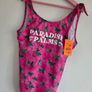 14years, With Tags Losan Pink "Paradise Palms" One-Piece Swimsuit Image 2