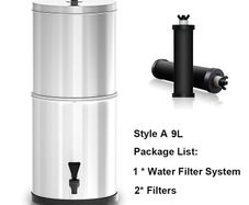 Gravity Water Filter System Water Filtration Bucket for Home Outdoor Camping Hiking Emergency Preparedness Camping Equipment