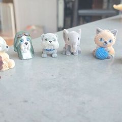 9 x Bundle Vintage Flocked Puppy Kitty Jungle in my Pocket some HTF 90s