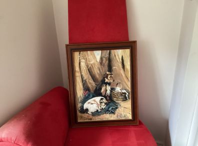 Original Oil Painting Terriers