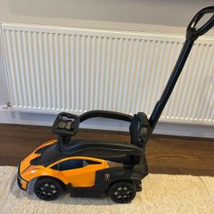 Lamborghini Car 2-in-1 Push-Along Ride On - Orange