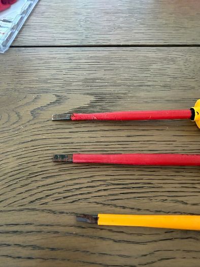 VDE Large Flat Head screwdrivers 1000v insulated