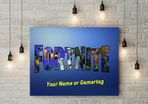 Personalised Fortnite Wall 3mm foamex board printed picture with your Name on it Fortnite wall board for kids room wall decor wall art picture