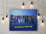main image for ad Personalised Fortnite Wall 3mm foamex board printed picture with your Name on it Fortnite wall board for kids room wall decor wall art picture