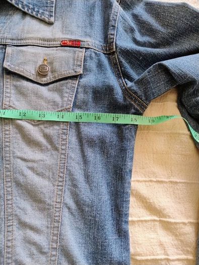 Only denim jeans jacket cotton size 10/12 in good condition see last three photos for exact measurements FREE STANDARD POSTAGE INCLUDED