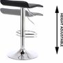 2 x Square Bar Stools PU Leather Swivel Adjustable Counter Stool Office Chair With Footrest Image 4