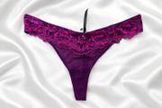 Ann Summers Sexy Lace Thong Dark Purple Pink s.10
