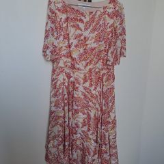 Lk Bennett Floral Print Dress Sz 14 4a