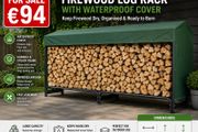 Firewood Log Rack with Waterproof Cover