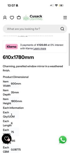Panelled Wall Mirror