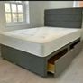 Brand New Stylish single Divan Beds.. Multiple Options Of Headboards. Tufted Memory Foam Mattresses Available. Drawers Storage Available Image 5